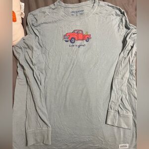 Life is good men’s long sleeve vintage truck
